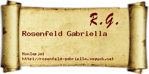 Rosenfeld Gabriella névjegykártya