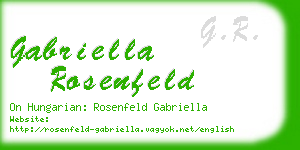 gabriella rosenfeld business card